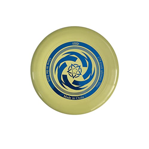 Glow in the Dark Ultimate with Soft Grip Frisbee Disc 175 Grams,10.5 inches Sport Disc, Great for Backyard, Park, Beach, Camping, pet and More - color: Green