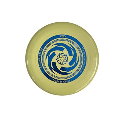 Glow in the Dark Ultimate with Soft Grip Frisbee Disc 175 Grams,10.5 inches Sport Disc, Great for Backyard, Park, Beach, Camping, pet and More - color: Green