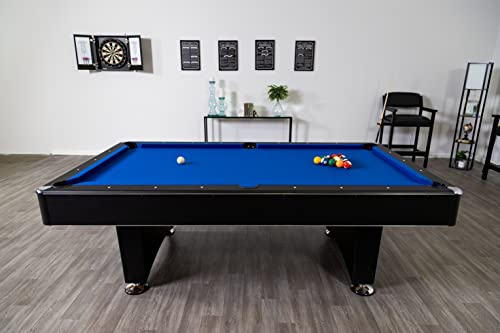 Hathaway Hustler Tournament Pool Table – Includes Cue Sticks, Billiard Balls, Automatic Ball Return – Perfect for Competitive Players and Family Games Room - size: 8-Feet