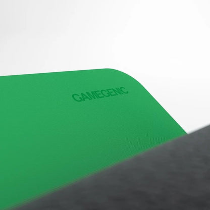 Gamegenic Prime Playmat – Green Color, 61 x 35 cm Soft Cushioned Natural Rubber Playmat with Anti-Slip Back & Silver Foil Logo, Premium Surface for Card Games, Dice, and Desk Protection - color: Green