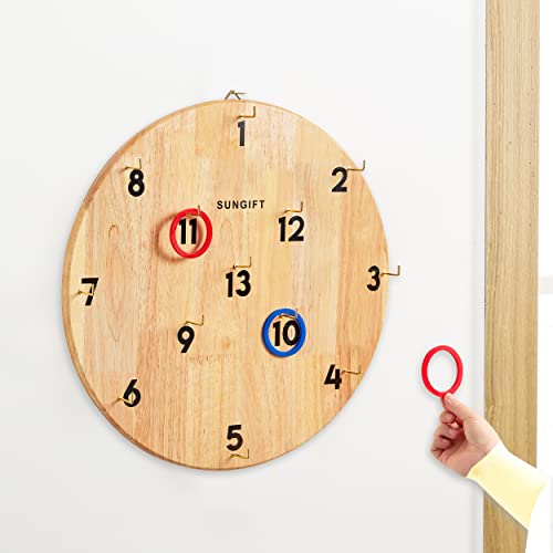 SUNGIFT Hook Ring Toss Game for Adults & Kids - Yard Hooky Ring Tossing Games - Hookie Wall Game Indoor & Outdoor Family Fun - Home, Party, Office, Camping & Backyard Games - style: Giant 20"