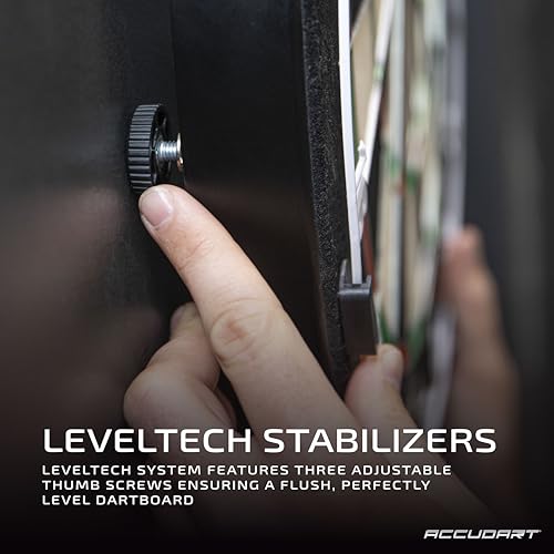 Accudart Envy Bristle Dartboard - 360° Pro-Glide Number Ring - ROTA-X Precision Alignment System - LEVELTECH Stabilizers for Perfect Alignment - Premium Kenyan Sisal