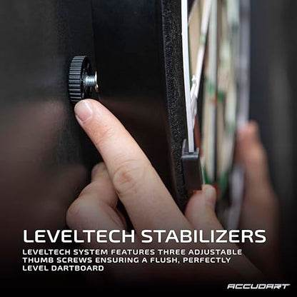 Accudart Envy Bristle Dartboard - 360° Pro-Glide Number Ring - ROTA-X Precision Alignment System - LEVELTECH Stabilizers for Perfect Alignment - Premium Kenyan Sisal