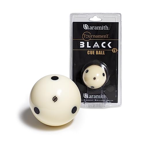 Aramith Tournament Black Billiard Pool Cue Ball 2 1/4" 6 Black Dots in a Blister