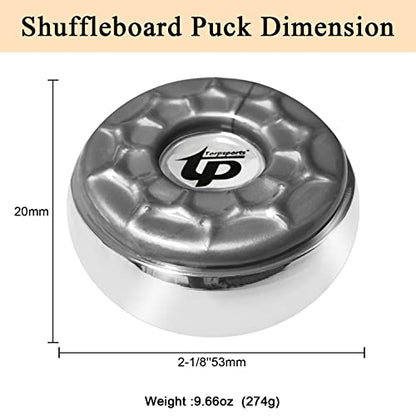 Shuffleboard Pucks,(Dia.53mm 2-1/8'') Mini Shuffleboard Pucks Set, Shuffleboard Pucks Equipment for Family Fun Home Game - color: Grey&Black