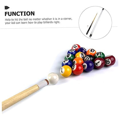 Mikikit Boys and Girls Wooden Pool Cue Stick Billiard Cue for Boy Girl Hardwood Pool Skills for Spaces and Young Players