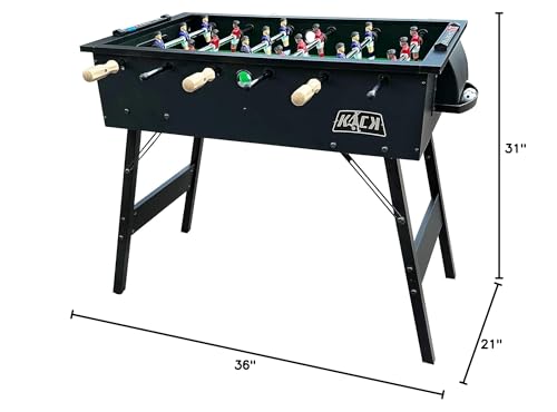 KICK Rattler 36" Foosball Table – Portable Indoor Game Table - color: Black