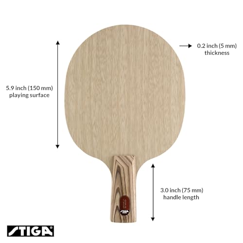 STIGA Pure Table Tennis Blade, Round Wood Blade for Experienced Advanced Offensive Players, Competition Approved - style: Pure - Pen