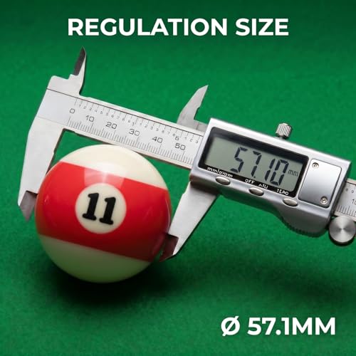 KONLLEN Single Replacement Pool Ball – 2-1/4" Regulation Size & Weight Billiard Ball Made of Phenolic Resin (Choose 1–15 or Cue Ball) - color: #11