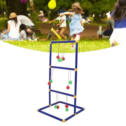 Alomejor Ladder Toss Game Set Fun Interactive Outdoor Ladder Ball Tossing Game for Family Camping, Durable ABS Material