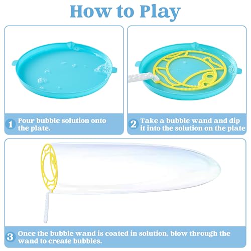 JOYIN Big Bubble Wands Set, 48 Pcs Giant Bubble Maker with Tray Bulk for Kids Adults Gifts, Summer Outside Toys, Easter Basket Stuffers, Birthday Party Favors - style: Various