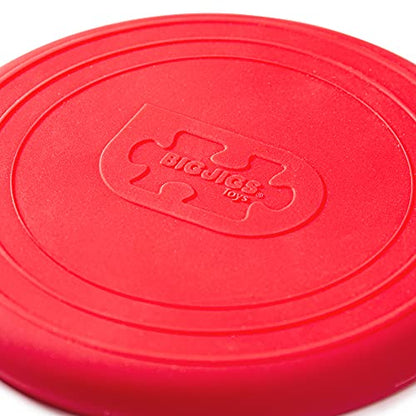 Bigjigs Toys Frisbee Flying Disc (Cherry Red) - Silicone Frisbee for Kids, Quality Flying Saucers, Beach Toys & Garden Toys, Holiday Toys for Toddlers - color: Cherry Red