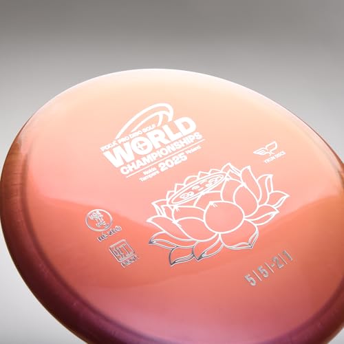 Yikun Disc Golf| Pro Worlds 2025 Limited Edition | | Fairway-Distance Hybrid Disc | Max 100m+ Flights for All Skill Levels | Late-Turn Glide & Reliable Fade | PDGA Approved 170-176g - color: Noen line Red