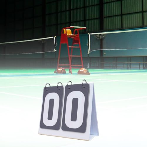 Sports Scoreboard Tabletop Portable Counter Two Digit Flip Number PVC Material Smooth Edge Easy to Use Suitable for Basketball Football Soccer Volleyb