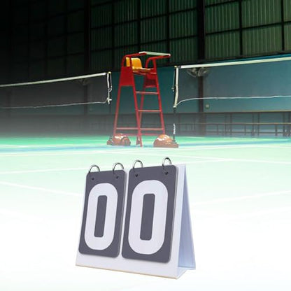 Sports Scoreboard Tabletop Portable Counter Two Digit Flip Number PVC Material Smooth Edge Easy to Use Suitable for Basketball Football Soccer Volleyb