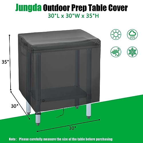Outdoor Prep Table Cover, 30 Inch Waterproof Stainless Steel Prep Cart Cover, Outdoor kitchen Grill Bbq Food Prep Table Covers - 30 x 30 x 35 Inch - size: 30" x 30" x 35"