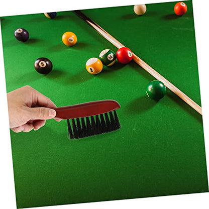 Billiard Table Rail Brush Set Half-Cut Bristle Cleaning Tool for Pool Tables Sturdy Wood Handle for Home and Professional Use