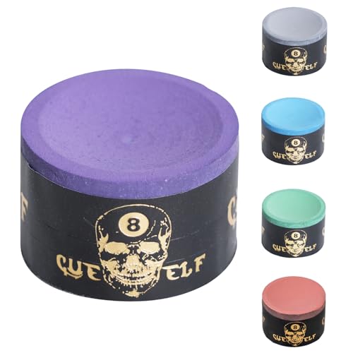 CUEELF Pool Chalk Premium Pool Cue Chalk Billiard Pool Stick Chalk Billiards Chalk-Blue,Green,Pink,Purple or Grey - color: Purple