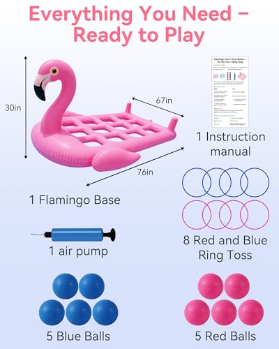 Utook Pool Party Toys Games Set -Giant Tic Tac Toe Pool Toy- 2-in-1 Inflatable Games -Thickened Leak-Proof PVC, Outdoor Water Toys for Toddlers Kids Age 4+, Use in Pool Beach Lawn