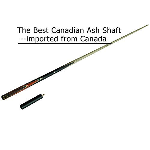 57" 3/4 Jointed Billiard/Pool/Snooker Cue Set 5 Face-Spliced Ash Shaft with A Leather Cue Case - color: T3SC69