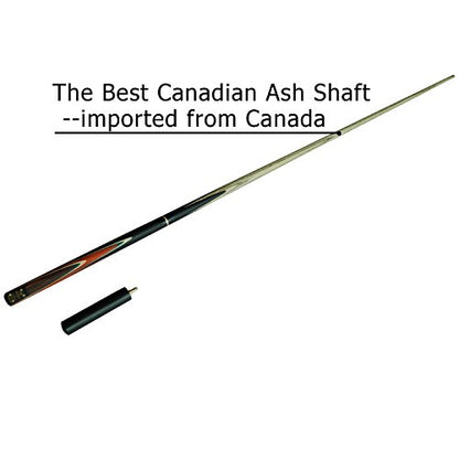 57" 3/4 Jointed Billiard/Pool/Snooker Cue Set 5 Face-Spliced Ash Shaft with A Leather Cue Case - color: T3SC69