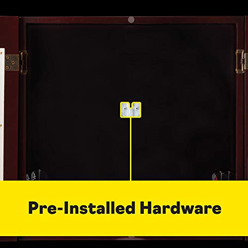 Viper Hudson Solid Wood Cabinet for Sisal/Bristle Steel Tip Dartboard with Dry Erase Scoreboard and Out-Chart, Mahogany Finish