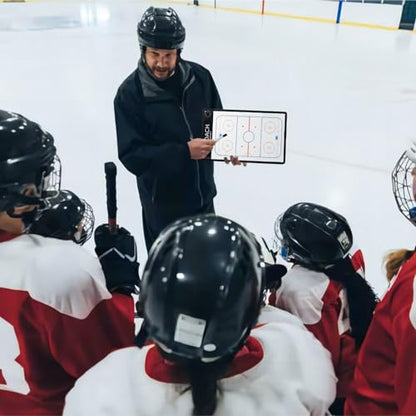 Joyeee Ice Hockey Tactics Board for Kids & Adults, Magnetic Coaching Board, Ice Hockey Equipment for Men, Boys and Ice Hockey Enthusiast, Christmas Ice Hockey Gifts for Men Father - color: #03 Double Side Ice Hockey Board