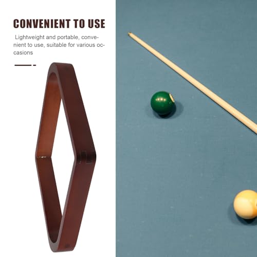 Billiard Ball Rack Triangle Wooden Frame Brown Pool Table Ball Storage Rack Billiard Accessories for Game Room Use