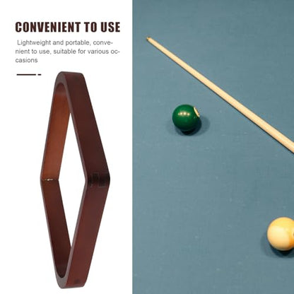 Billiard Ball Rack Triangle Wooden Frame Brown Pool Table Ball Storage Rack Billiard Accessories for Game Room Use