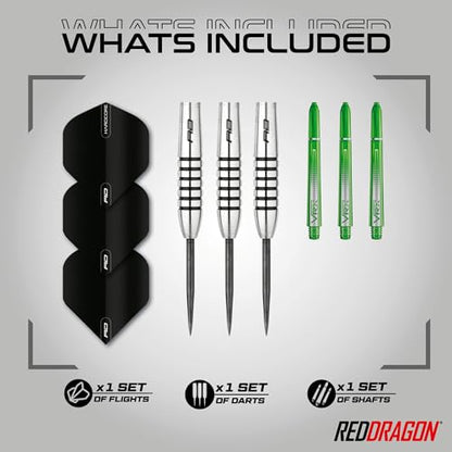 RED DRAGON Featherlite 2 Tip Darts Set - 80% Tungsten Ultra-Lightweight Barrels for Smooth Release & Precision Control, 19g, Flights & VRX Aluminum Shafts Included