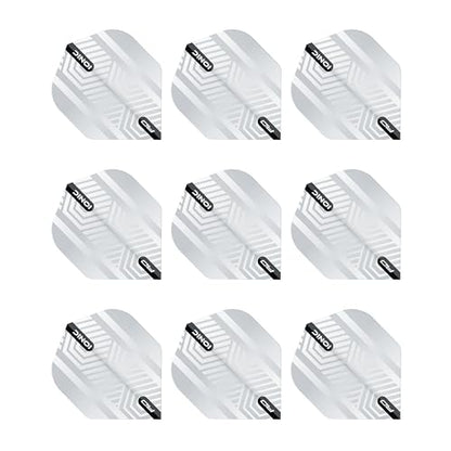 RED DRAGON Hardcore Ionic Dart Flights - 3 Sets Per Pack (9 Dart Flights in Total) - color: White
