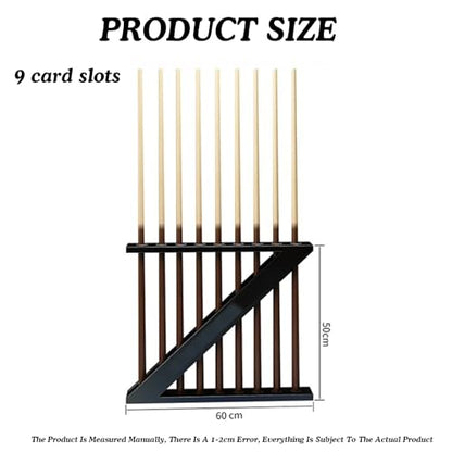 Wall-mounted Billiards Pool Stick Holder,Collapsar,9-Hole Billiard Cue Racks, Table Accessories,for Game Room(Red) - color: Red