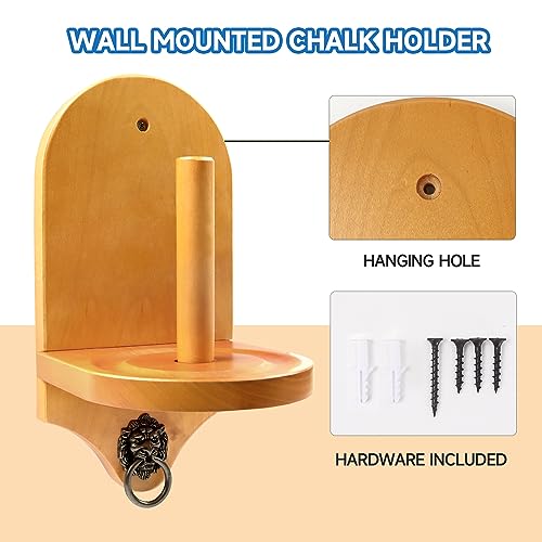 GSE Games & Sports Expert Billiard Wall Mounted Wood Cone Chalk Holder, Pool Table Cone Chalk Holder, Billiards Accessories (3 Colors Available) - color: Oak