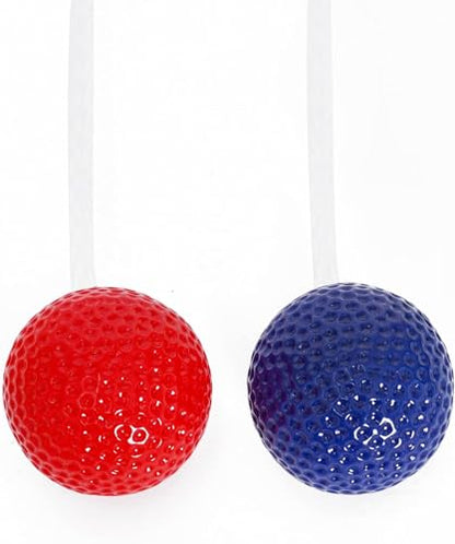 KH Ladderball Balls Set 6 Pack Replacement Balls Ladder Toss Game Balls Soft Golf Balls Safe for Kids - color: Red,Blue