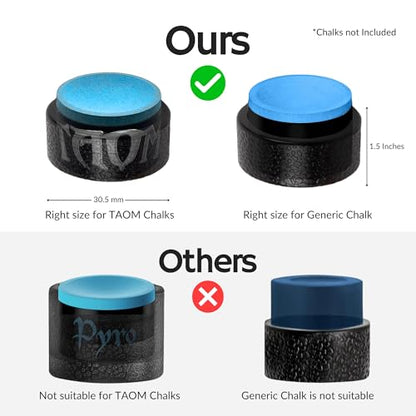 Beer City Billiards Pro Series Circle Pool Chalk Holder - for Use with TAOM Pyro or TAOM V10 Chalk - style: Circle