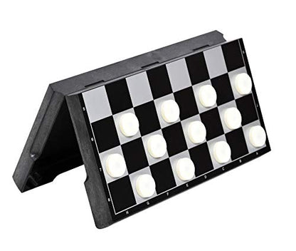 Outside Inside Backpack Chess and Checkers, Compact, Foldable, Magnetic, Travel Size for Camping and Travel