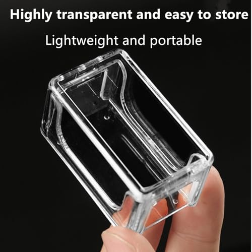Pool Cue Chalk Holder Case, Single Billiard Chalk Storage Box Hold 2 Packs Chalk, Clear