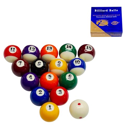 3A Grade Phenolic Resin Billiard Balls Set - 16pcs Tournament Pool Balls, Crystal Billiard Balls for Professional & Home Game