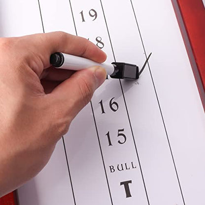 GSE Games & Sports Expert Dry-Erase Dart Scoreboard for Cricket and 01 Dart Games with Marker