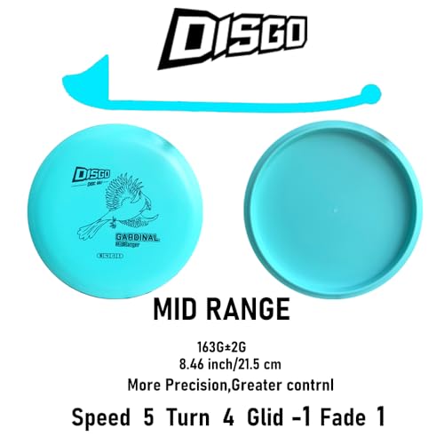 DISGO-GM1 Mid-Range Golf Disc - PDGA Approved Stable Flyer for Accuracy - Driver for Disc Golf Beginners & Players (Colors Vary) - color: Blue G