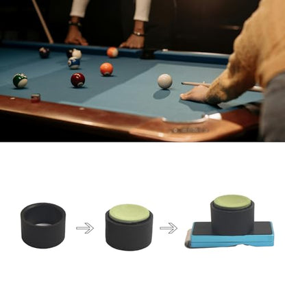 LAKE OF FIRE Chalk Holder Pool Billiards, Pool Cue Chalk Holder with Magnetic Belt Clip Snooker Billiard Accessories - color: Blue, style: Round