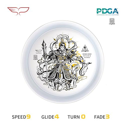 Yikun Disc Golf Overstable Driver|Maximum Stability for Headwinds & Doglegs|Laser-Straight Flight with Strong Hyzer Finish|Pro Worlds 2025 Limited Edition|PDGA Approved 170-176g - color: Transparent