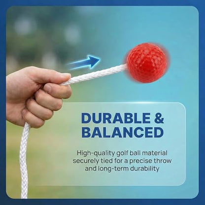 Cedilis 12 Pair Ladder Balls Replacement for Toss Match Golf Game Set Ladder Ball Bolas, Made from Real Golf Ball (6 Red + 6 Blue)