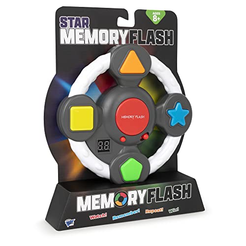 Point Games Handheld Memory Game, Kids Electronic Games, Sequence Fun for Kids with Lights & Sounds, Brain Challenge for Boys & Girls Ages 8+ - style: Star Memory Flash