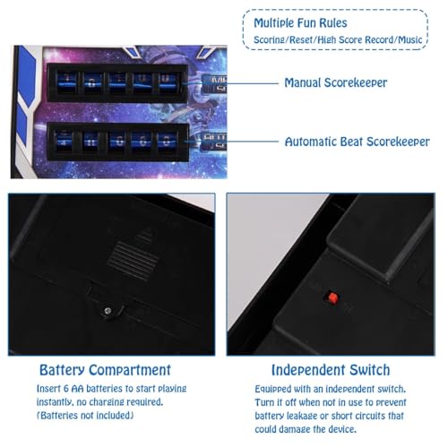 Mini Pinball Machine Game - Electronic Tabletop Pinball Toy with Lights and Digital Scoreboard, Fun Retro Arcade Machine for Kids and Adults, Party Gift