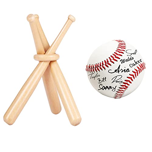 Baseball Stand and Holders, Display Case for Balls, Wooden Bat Display Stand, Centerpieces for Tables - for Kids and Sports Lovers (1)