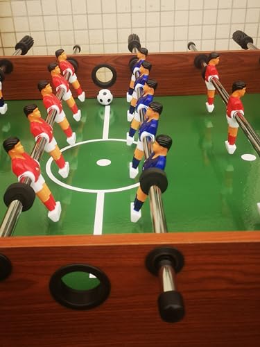 48'' Soccer Table, Large Size Foosball Game Table for Adult, Football Table with Cup Hloders & Sturdy Leg for Game Rooms & Parties, Classic Brown - size: 48''-Soccer Table Brown
