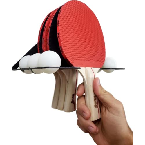 IRON AMERICAN Elite Ping Pong and Table Tennis Storage Rack, Made in USA - 1.375 Inch Slot for Balls and 3.25 Inch Slot for Paddles, Ping Pong Ball Holder, Hardware Included - style: 1-PACK