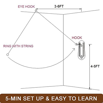 Hook and Ring Games with Bottle Opener, Ring Toss Game for Adults, Ring Toss Game for Indoor and Outdoor Use, Gifts for Men(Wood)