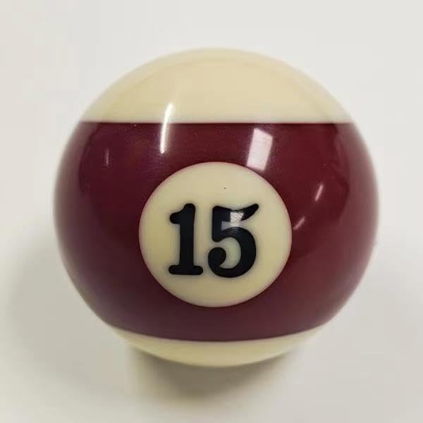 Replacement Pool Ball，Replacement Eight Ball, 2-1/4" Regulation Size Billiard, Regulation Weight，15 Object Balls - color: 15